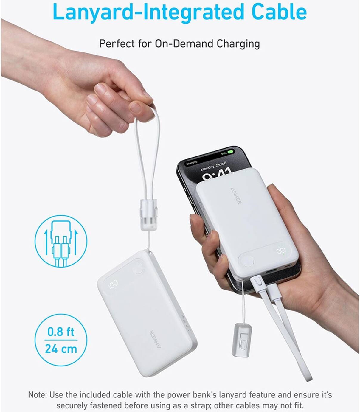 Anker PowerCore Power Bank 10000mAh, 22.5W Portable Charger, USB-C To USB-C Cable, Ultra-Slim And Compact Design