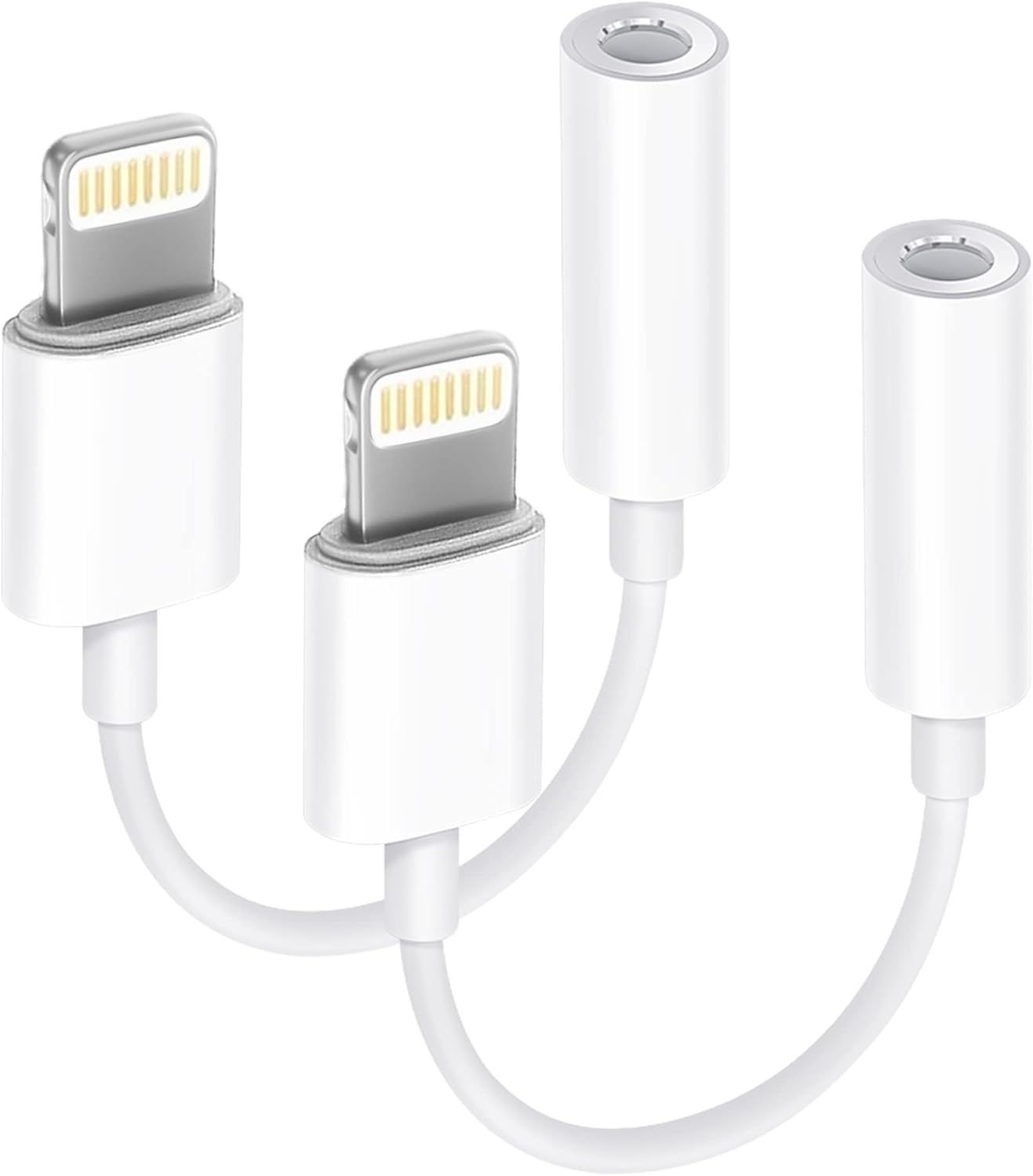 Apple Lightning to 3.5 mm Headphone Jack Adapter,MFi Certified iPhone to 3.5mm Audio Aux Jack Adapter Dongle Cable Converter