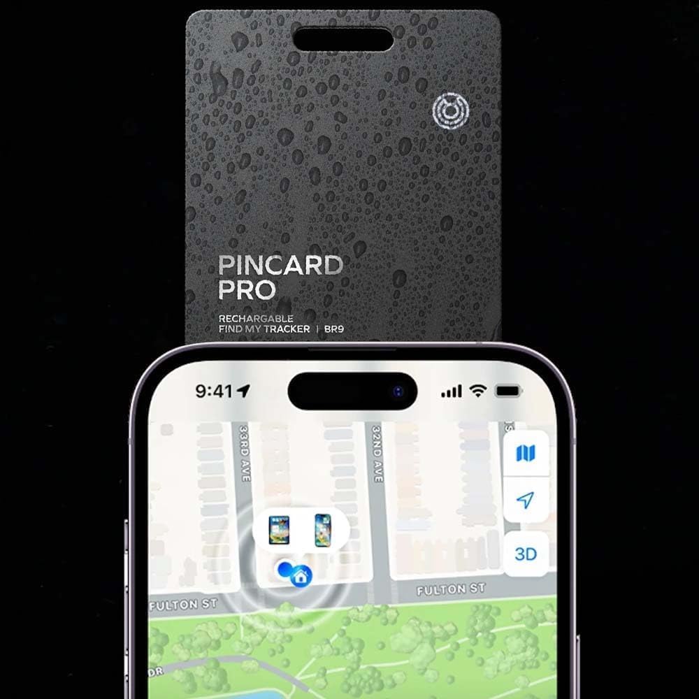 Momax PinCard Pro Bluetooth Tracker - Key Finder Key Locator Tracker for Luggage, Suitcase, Wallet, Pet, Kids Works with Apple Find My Device.