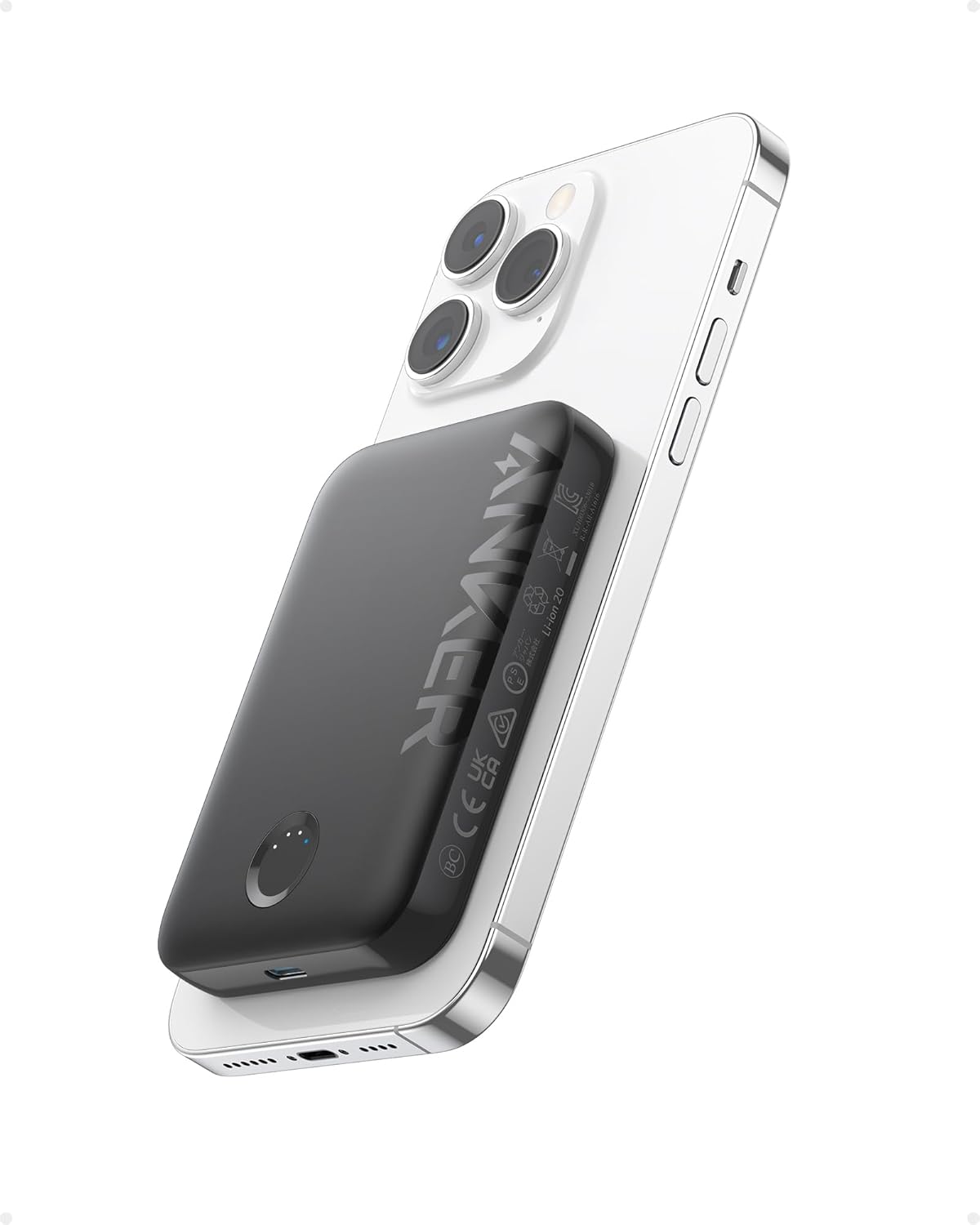 Anker Power Bank, 321 Magnetic Battery PowerCore Magnetic 5K , 5,000mAh Wireless Portable Charger.