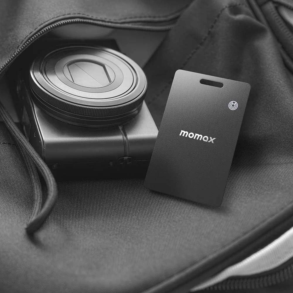 Momax PinCard Pro Bluetooth Tracker - Key Finder Key Locator Tracker for Luggage, Suitcase, Wallet, Pet, Kids Works with Apple Find My Device.