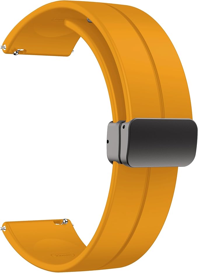 Magnetic Watch Band 38mm 40mm 41mm 42mm 44mm 46mm 49mm- Quick Release - Skin-Friendly Soft Silicone Sport Watch Band for Men Women, Magnetic Folding Clasp Silicone Strap