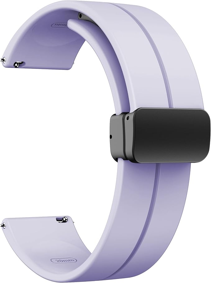 Magnetic Watch Band 38mm 40mm 41mm 42mm 44mm 46mm 49mm- Quick Release - Skin-Friendly Soft Silicone Sport Watch Band for Men Women, Magnetic Folding Clasp Silicone Strap