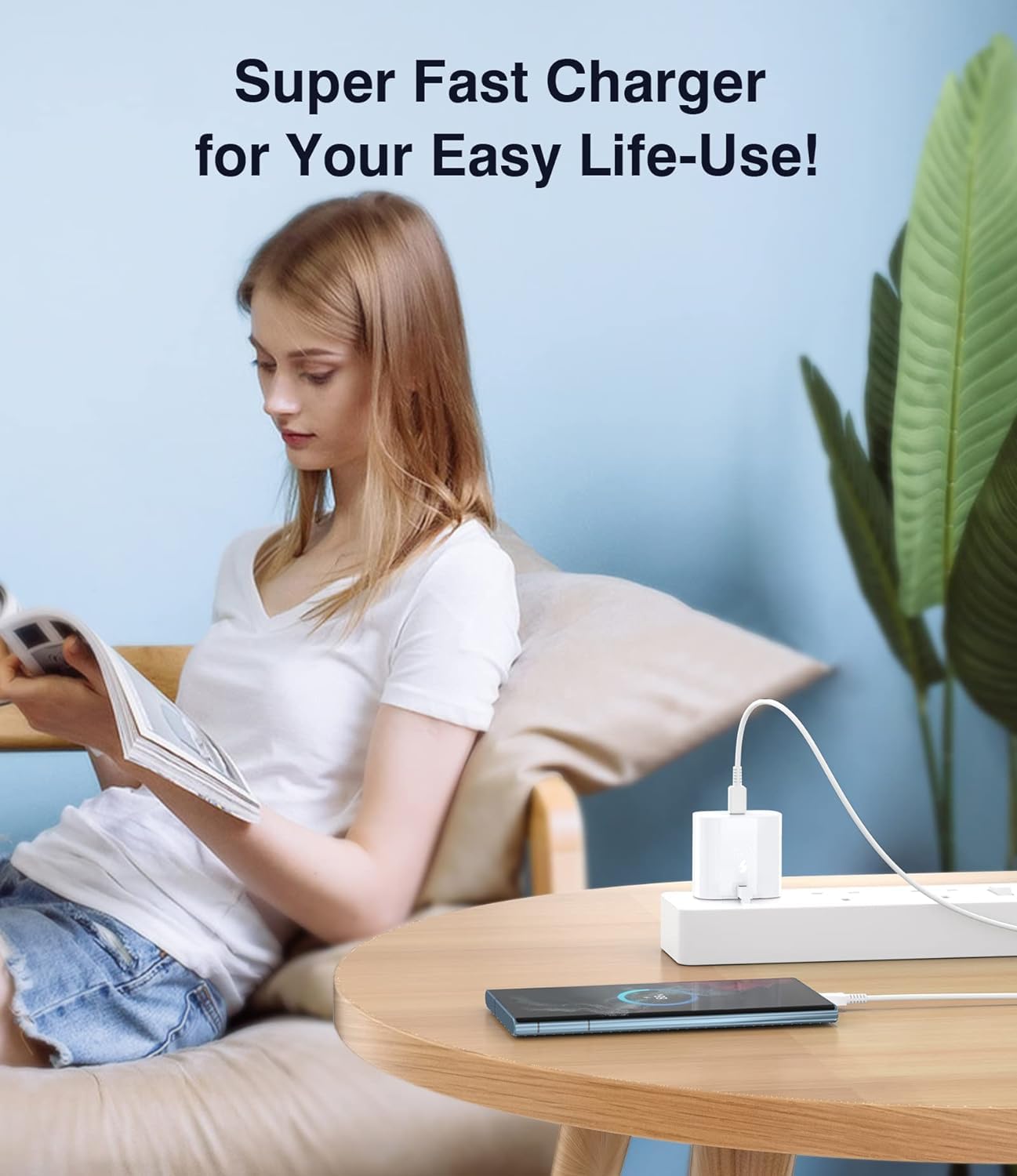 Travel Adaptor, 25W With USB Type C Cable.