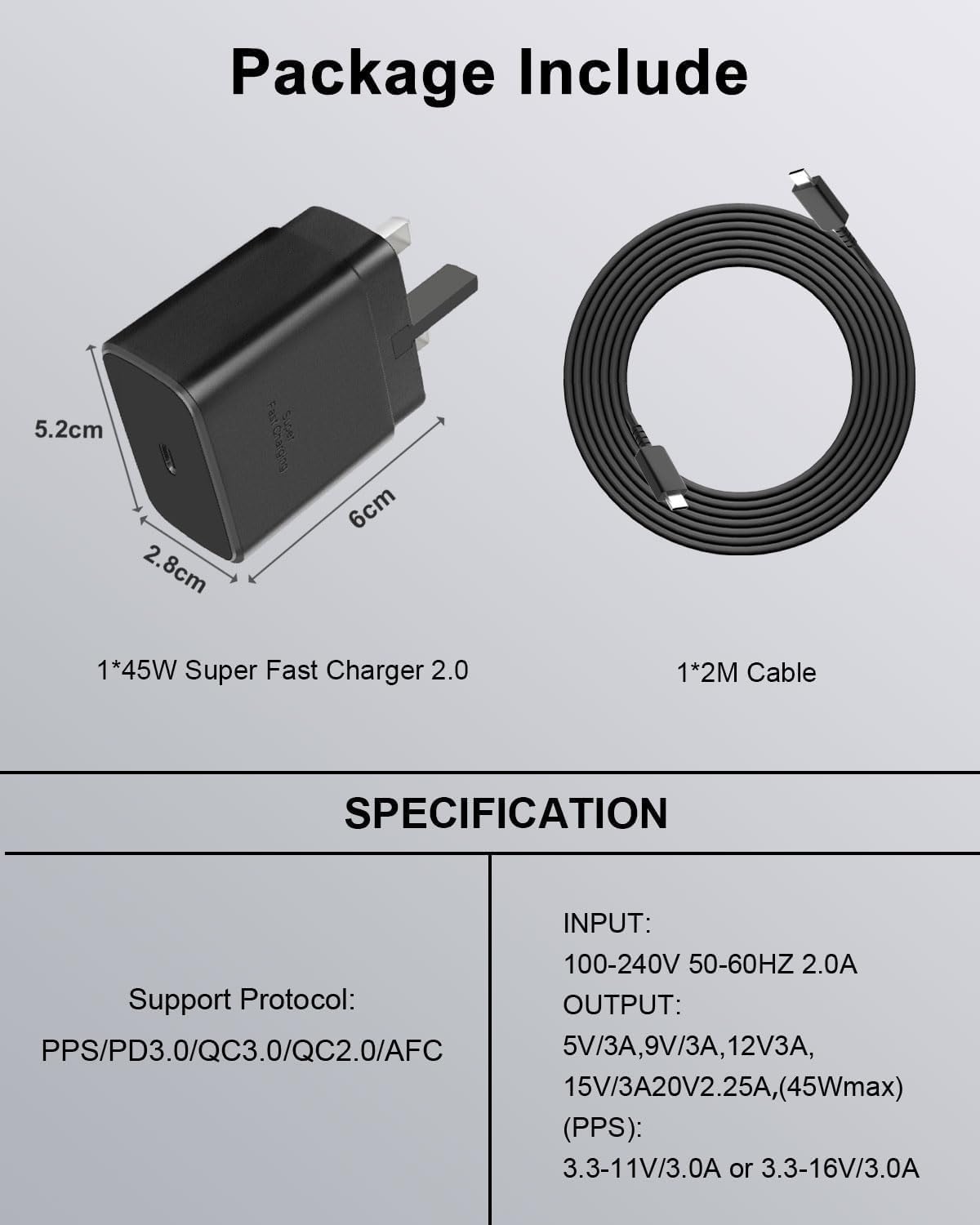 Samsung Galaxy Official 45W Travel Adapter, Super-Fast Charging.