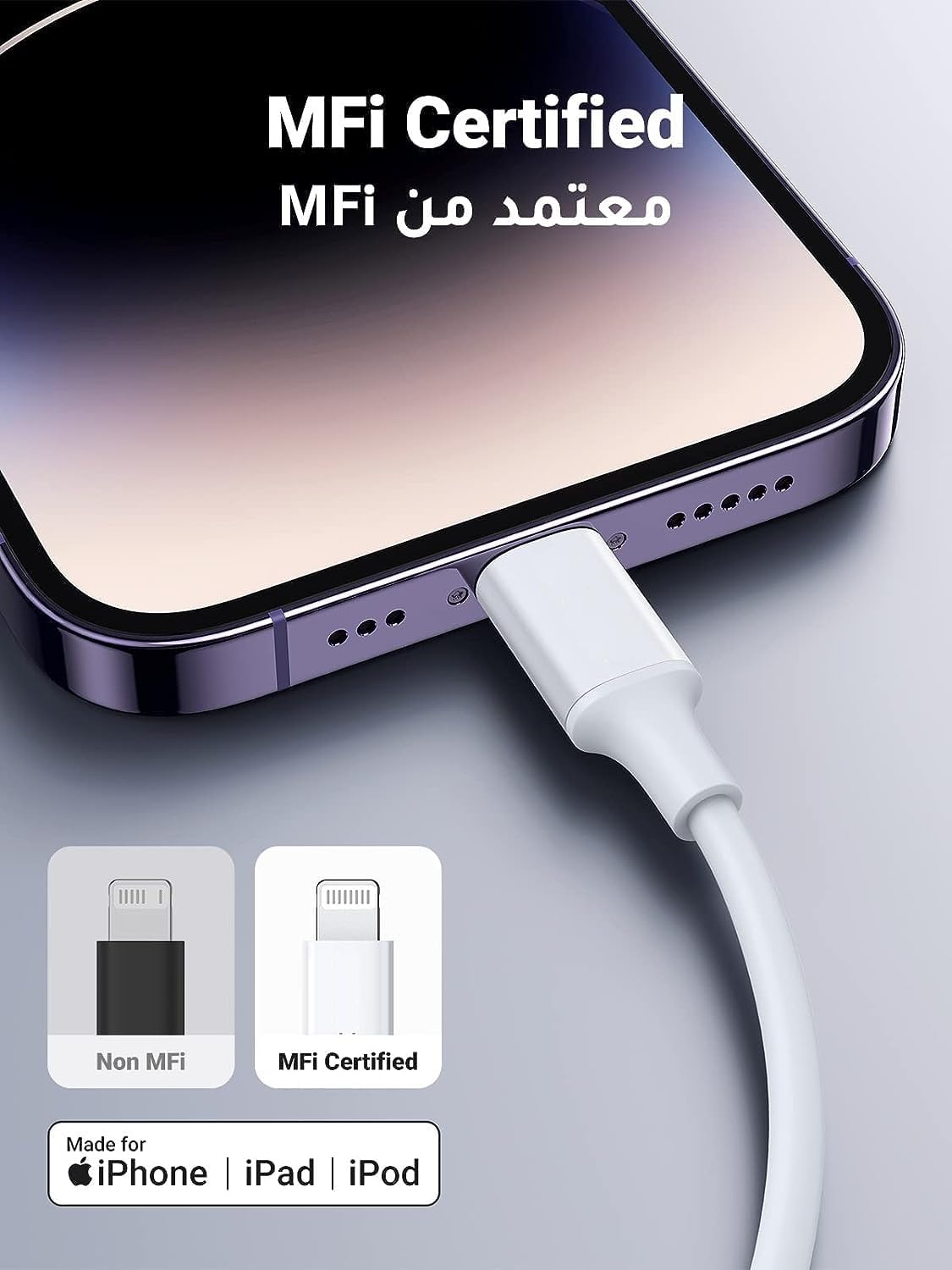 Apple USB-C to Lightning Cable (1m).