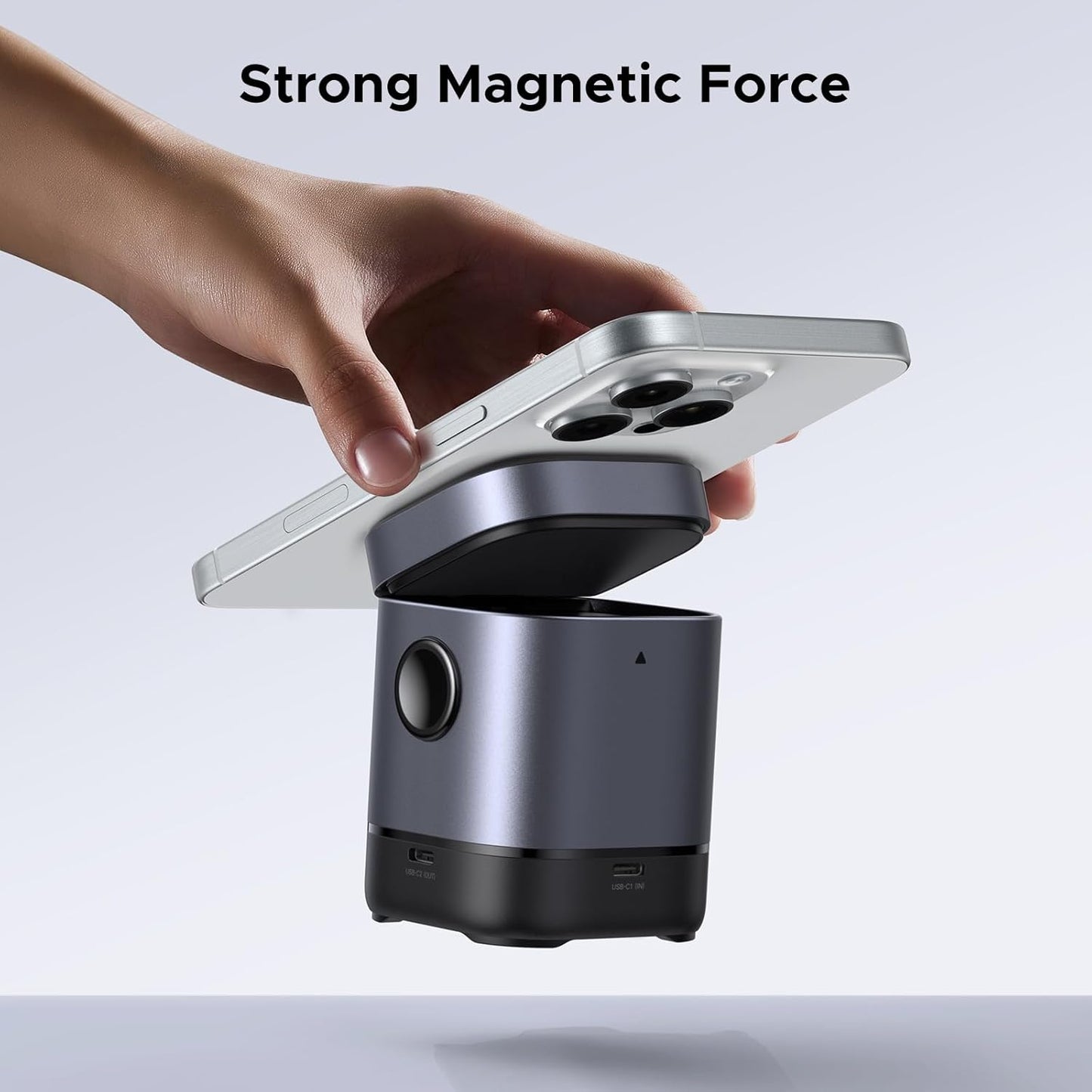 UGREEN 15W Uno Wireless Charger, Qi2 Certified MagSafe Charging, Fast Magnetic Phone Stand, 2-in-1 Foldable Wireless Charger Station.