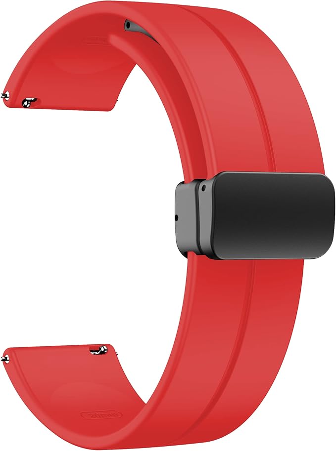 Magnetic Watch Band 38mm 40mm 41mm 42mm 44mm 46mm 49mm- Quick Release - Skin-Friendly Soft Silicone Sport Watch Band for Men Women, Magnetic Folding Clasp Silicone Strap