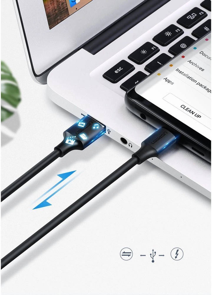 UGREEN USB A to USB Type C Cable, 480Mbps Data Transfer Rate, Qualcomm 3.0 Quick Charge, Max 5V 3A Power Output.