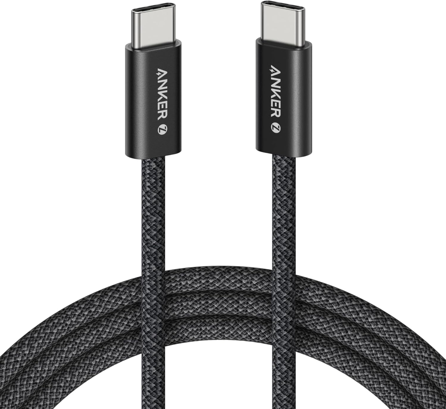 Anker Zolo USB C to USB C Cable, Braided and Dirt-Free Type C Fast Charging Cable, Slim Connector.