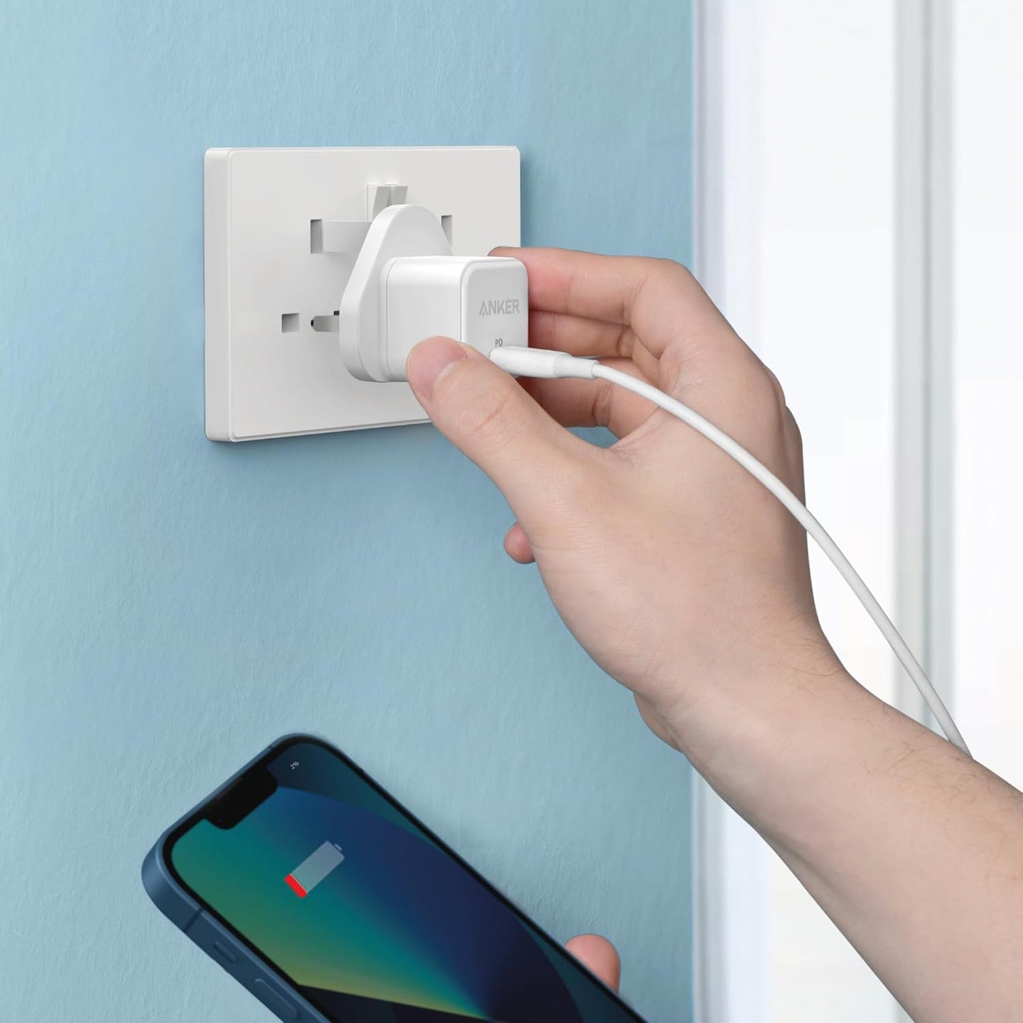 Anker Zolo Compact Charger, 20W Fast Charger, Advanced GaN II Technology, USB C Port, Patented Thermal Management System.