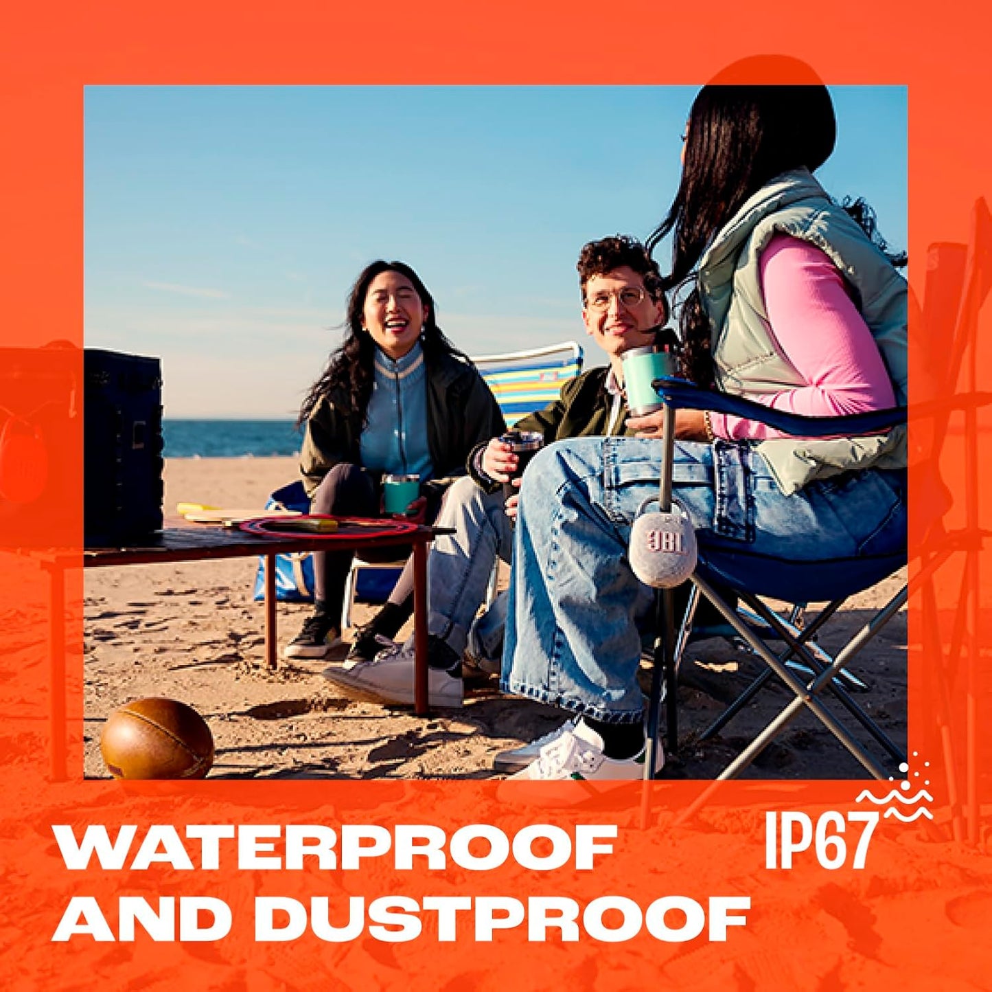 JBL Clip 5 - Ultra-Portable, Waterproof & Dustproof Bluetooth Speaker, Big Pro Sound with Punchy bass, Integrated Carabiner, Up to 12 Hours of Play.