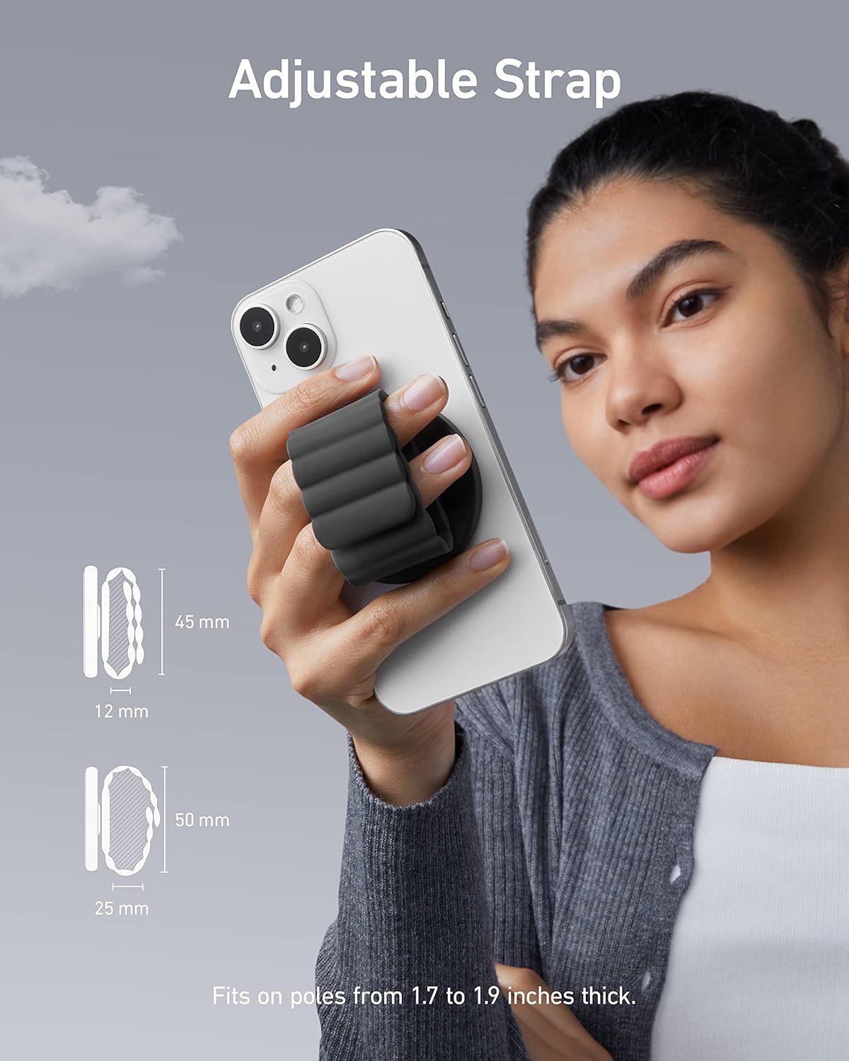 Anker Magnetic Phone Grip (MagGo), Sweat-Resistant 620 Magnetic Grip and Adjustable Strap.