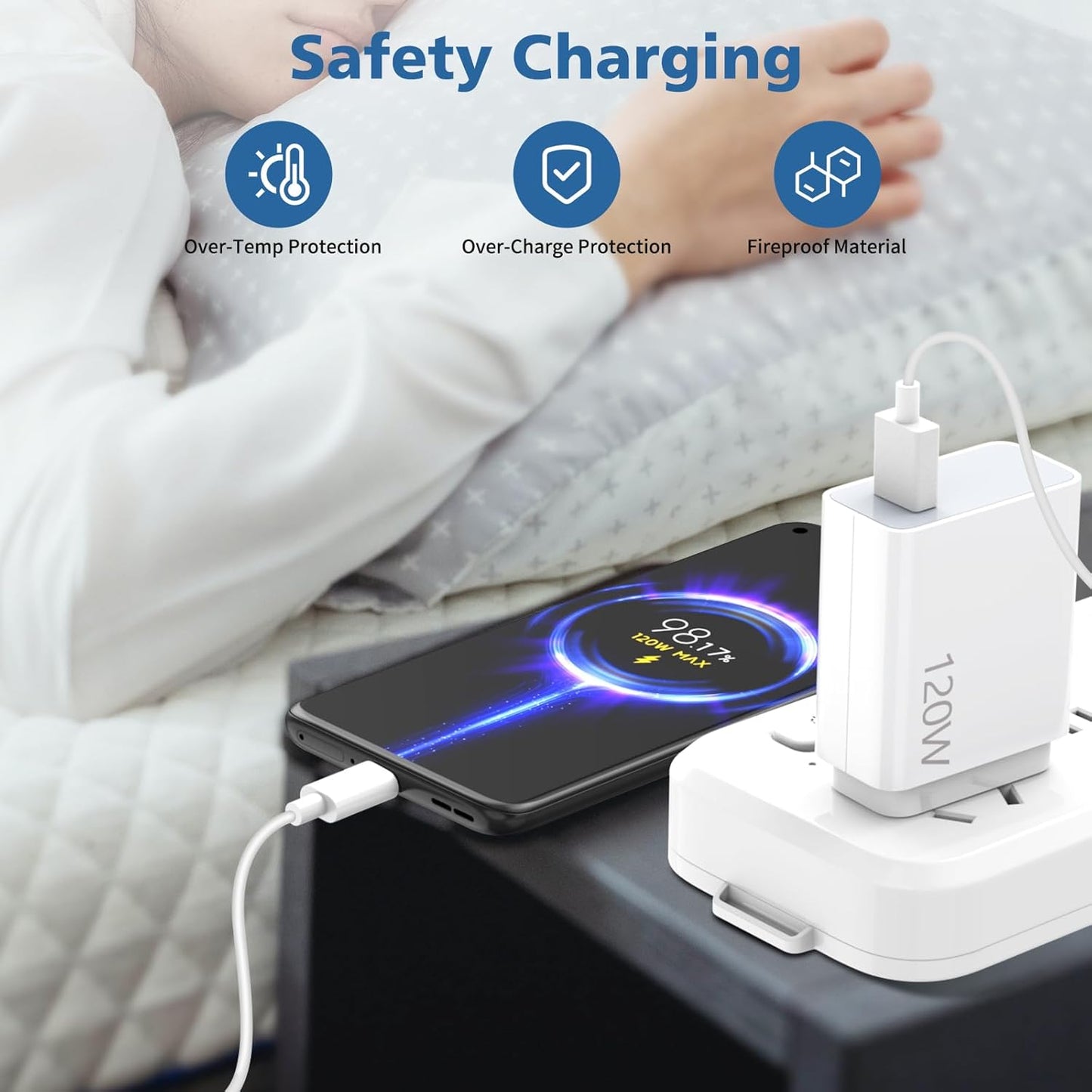 Xiaomi 120W Charging Combo (Type-A), Fast Charging, Overheat Protection, Overcurrent Protection, Data Cable.
