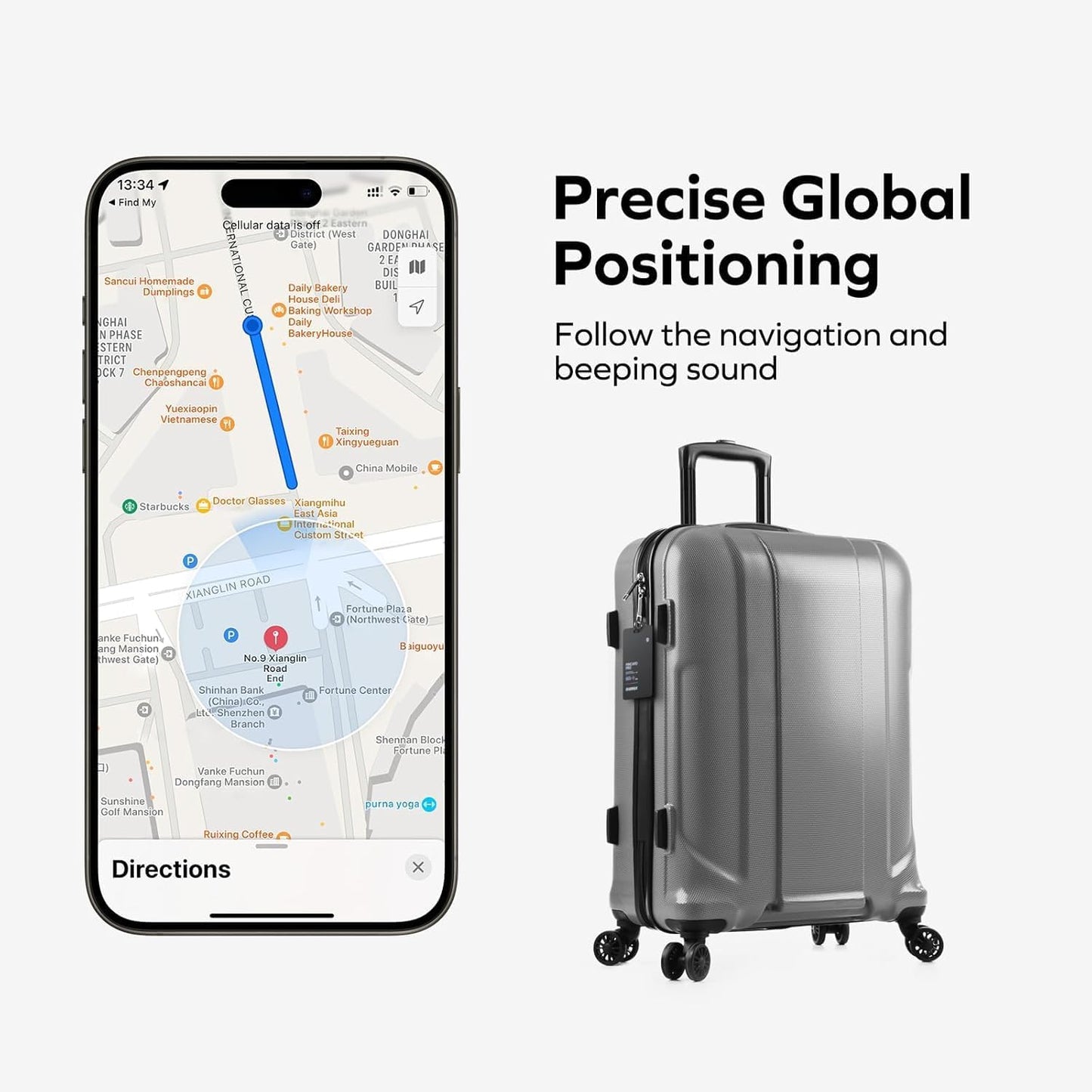 Momax PinCard Pro Bluetooth Tracker - Key Finder Key Locator Tracker for Luggage, Suitcase, Wallet, Pet, Kids Works with Apple Find My Device.