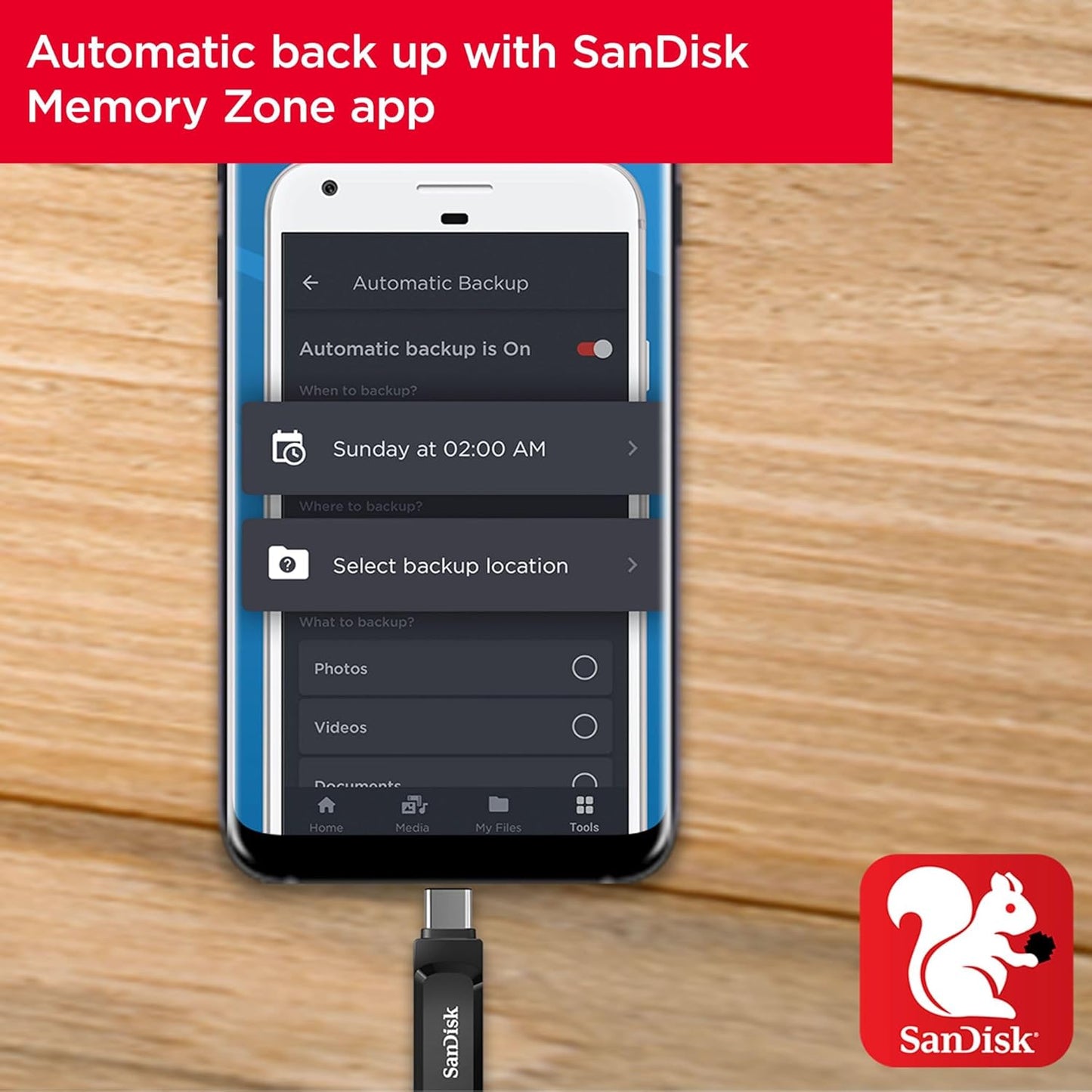 SanDisk 64GB Ultra Dual Drive Go Usb Type-C Flash Drive.