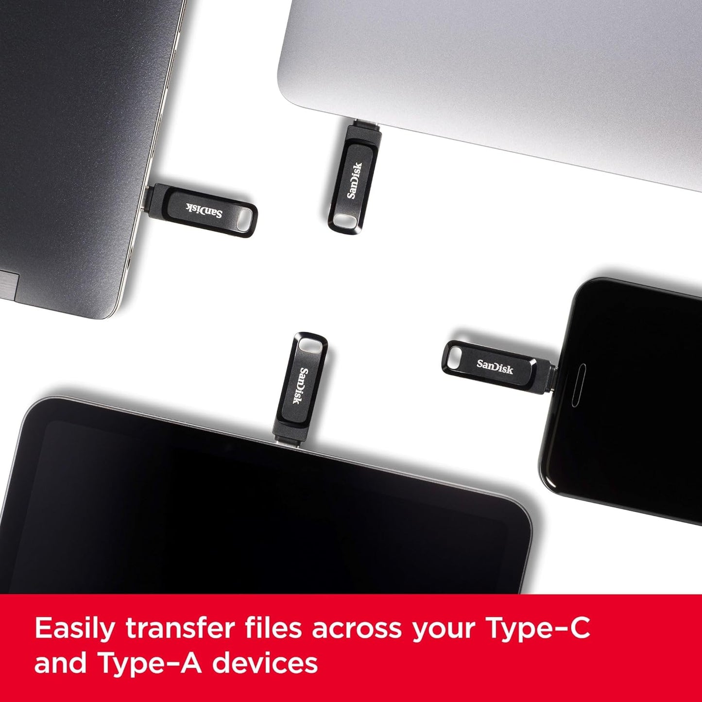 SanDisk 64GB Ultra Dual Drive Go Usb Type-C Flash Drive.