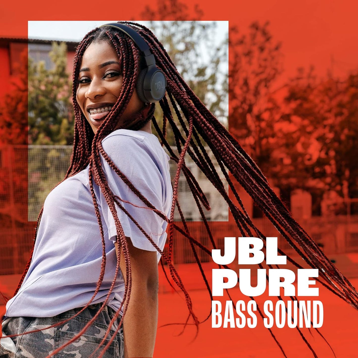JBL Tune 520BT Wireless On-Ear Headphones, Pure Bass Sound, 57H Battery with Speed Charge, Hands-Free Call + Voice Aware, Multi-Point Connection, Lightweight and Foldable.