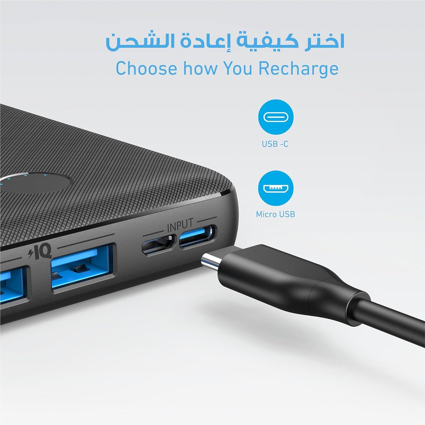 Anker Power Bank, 325 Portable Charger (PowerCore Essential 20K) 20000mAh Battery Pack with High-Speed PowerIQ Technology.