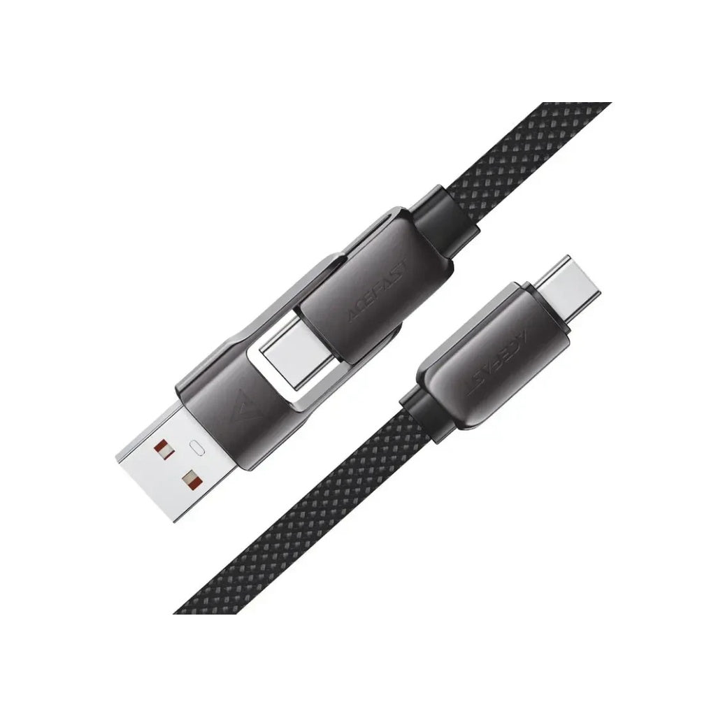 ACEFAST Acewire Pro Fast Charging Data Cable USB-A USB-C to USB-C 60W 1.2m Zinc Alloy Nylon Braided PD60W.