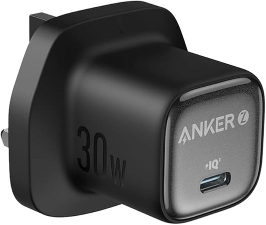 Anker Zolo Charger 30W USB C Charger, Compact GaN USB C Charger, Enhanced Temperature Control, Compact Design and 3X Faster Charging