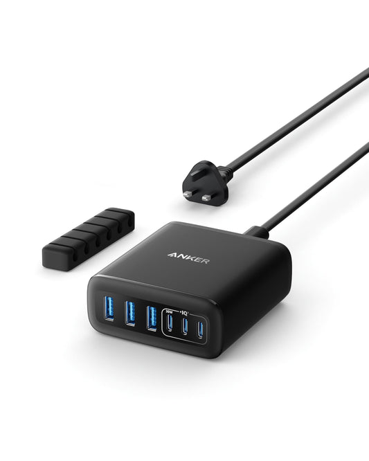 Anker USB C Charger, 6 Port Charging Station with 112W Power.