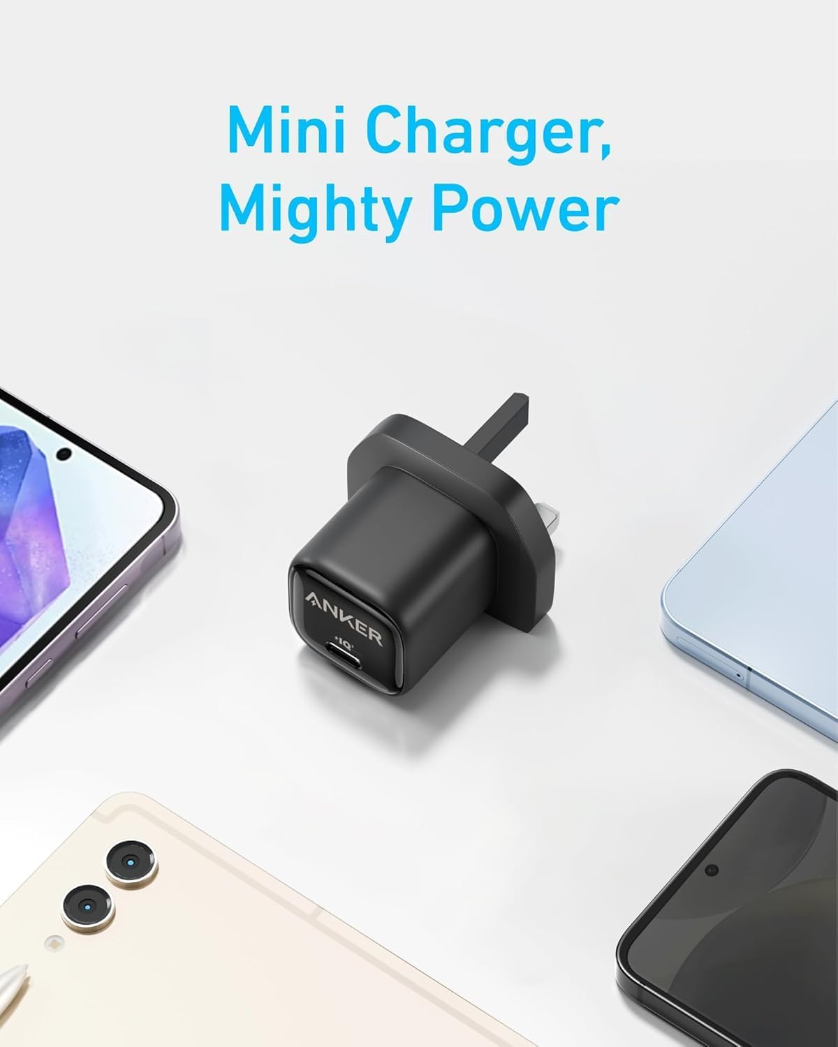 Anker 25W USB C Charger Block, Compact and Foldable, Supports PPS Fast Charging.A