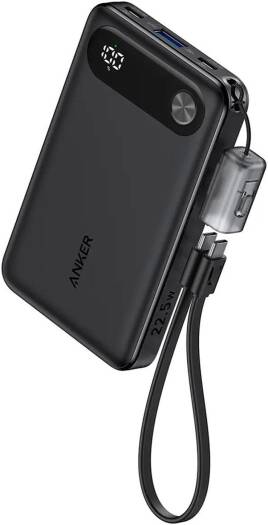 Anker PowerCore Power Bank 10000mAh, 22.5W Portable Charger, USB-C To USB-C Cable, Ultra-Slim And Compact Design