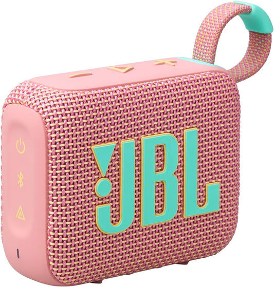 JBL GO4 Bluetooth Speaker, USB C Charging, IP67 Dustproof, Waterproof, App Compatible, Passive Radiator Included.