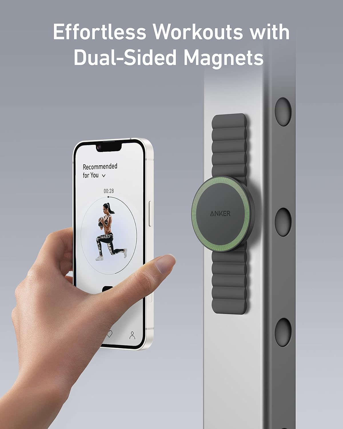 Anker Magnetic Phone Grip (MagGo), Sweat-Resistant 620 Magnetic Grip and Adjustable Strap.