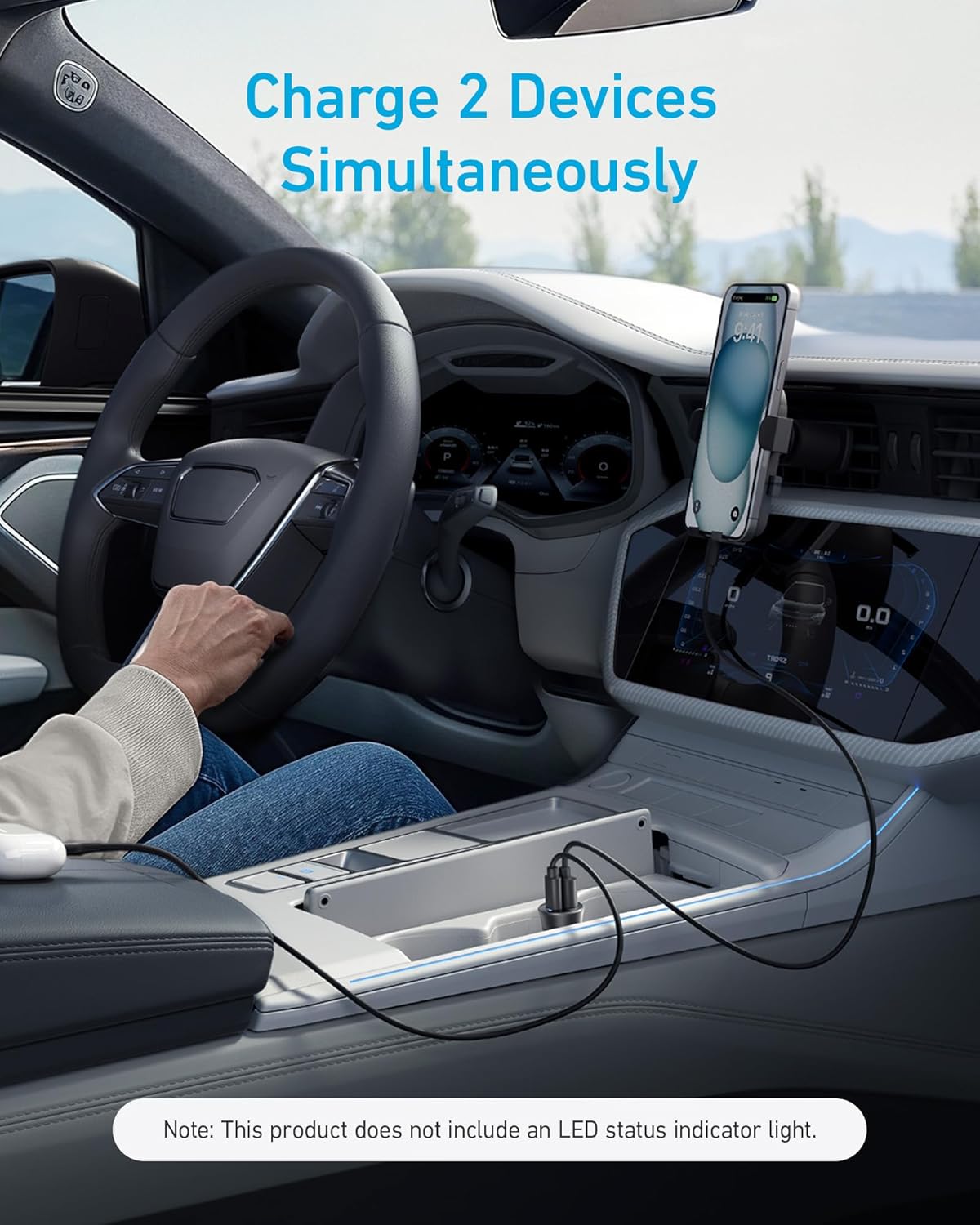 Anker USB-C Car Charger, 30W 2-Port Type-C Car Adapter, iPhone Car Charger with PowerIQ 3.0.