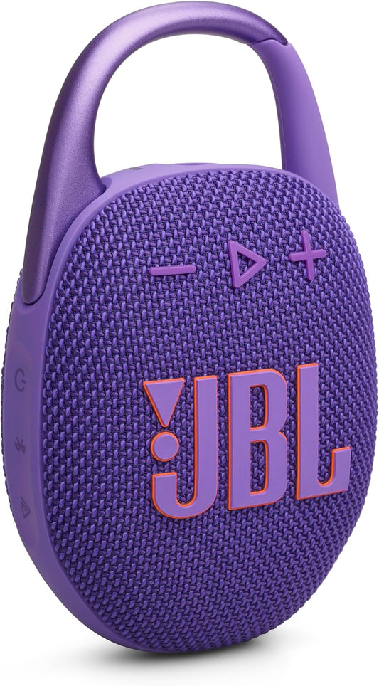 JBL Clip 5 - Ultra-Portable, Waterproof & Dustproof Bluetooth Speaker, Big Pro Sound with Punchy bass, Integrated Carabiner, Up to 12 Hours of Play.
